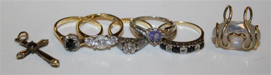 Diamond dress rings, others & cross